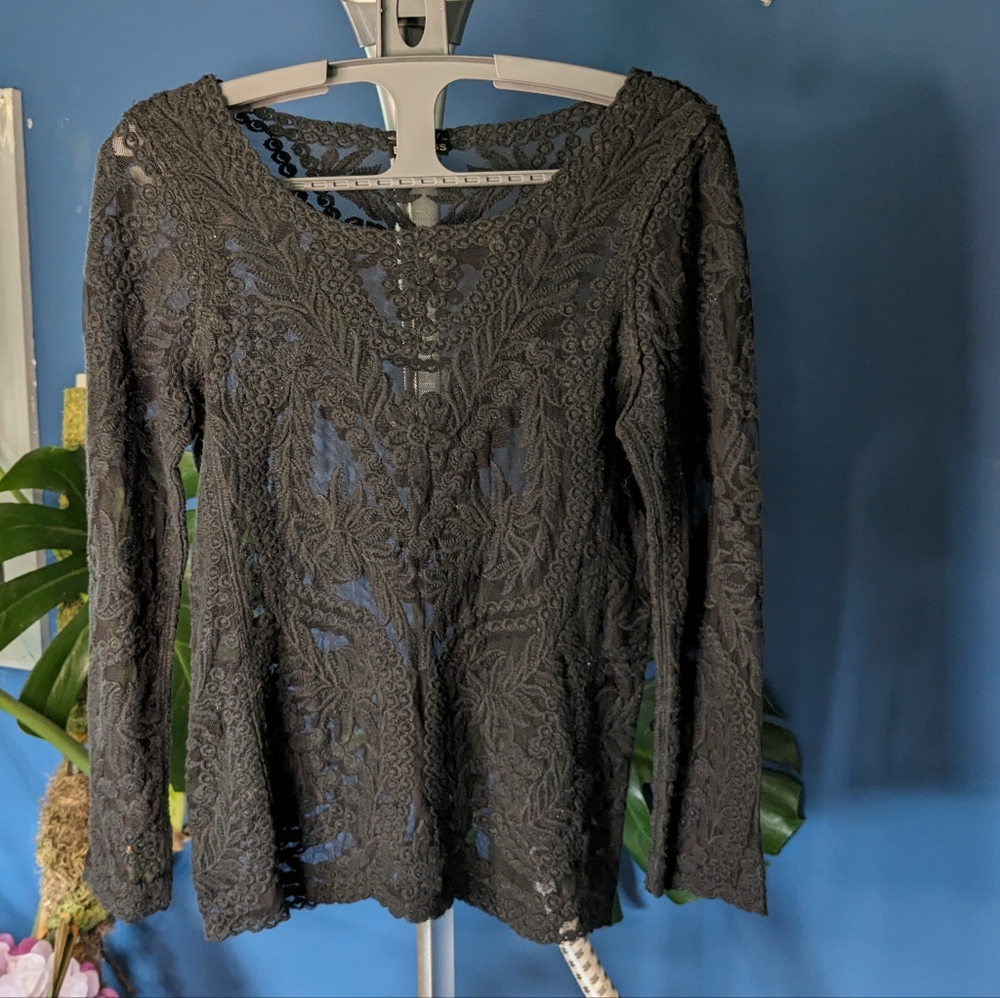 Express Sheer XS Long Sleeve Top